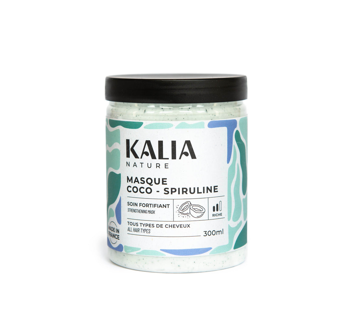 Mascarilla de coco y espirulina